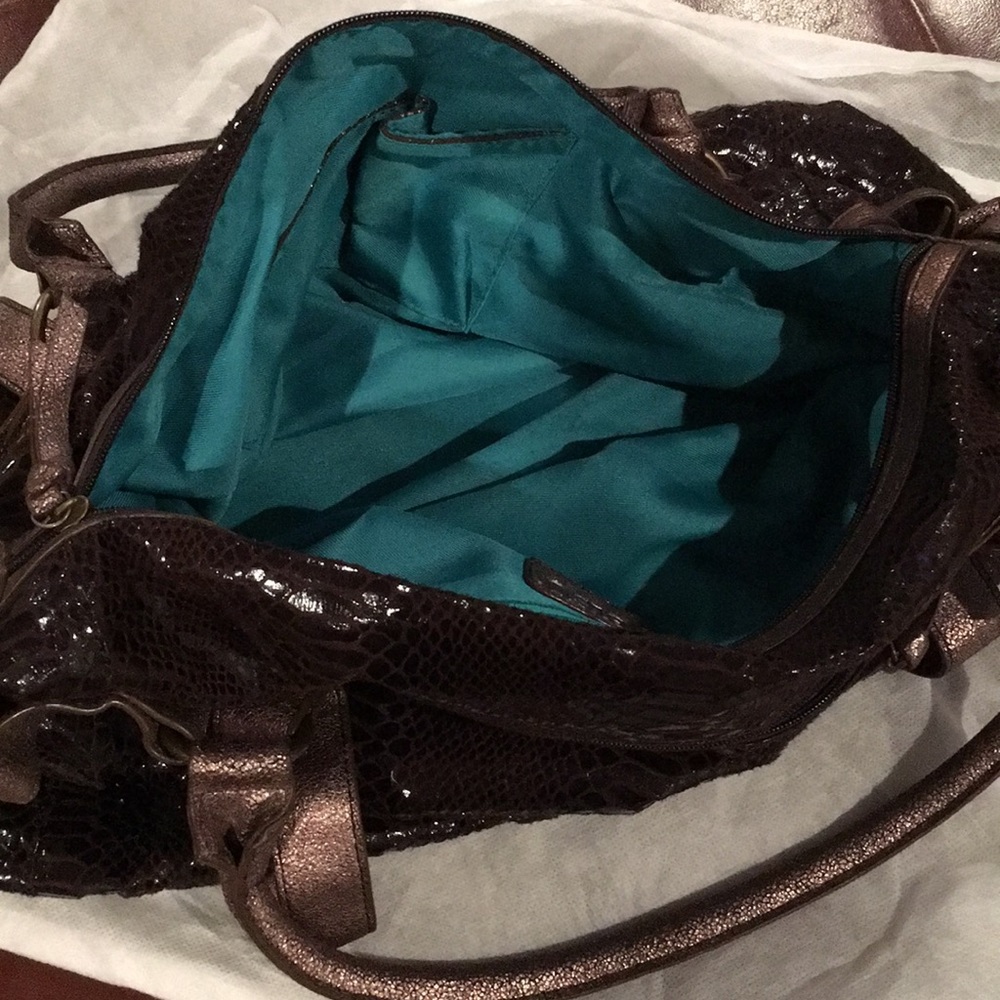 Ebisu Faux Snakeskin Purse View 4